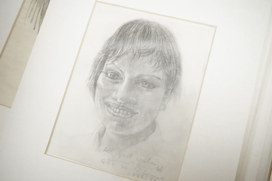 David Smith (1920-1999), a large collection of pencil sketches on tracing paper, Passengers and members of the crew, QE2 cruise 1996/97, each signed, inscribed and dated, together with ‘Cunard portrait of a Great Ship’ s